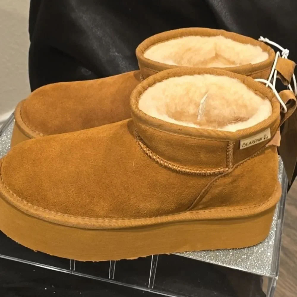 BearPaw Retro Super Shorty Vegan Platform Boot-‎ Hickory